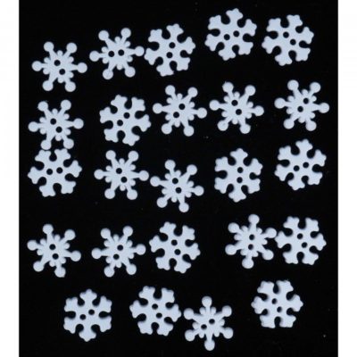 *Christmas Collection Glitter Snowflake Buttons