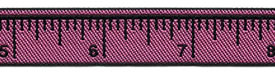 pink and black measuring tape trim