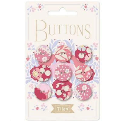 Tilda’s Plum Garden Small Fabric Buttons