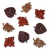 Glitter Autumn Leaves Buttons