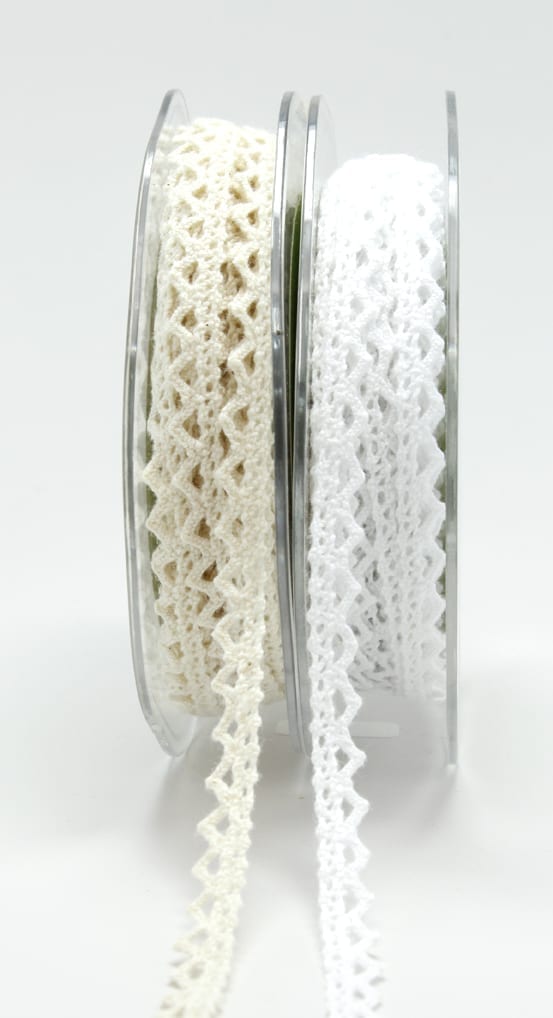 Crochet Ribbon Trim 100% Nylon Size: 1/4 inch Sold by the metre