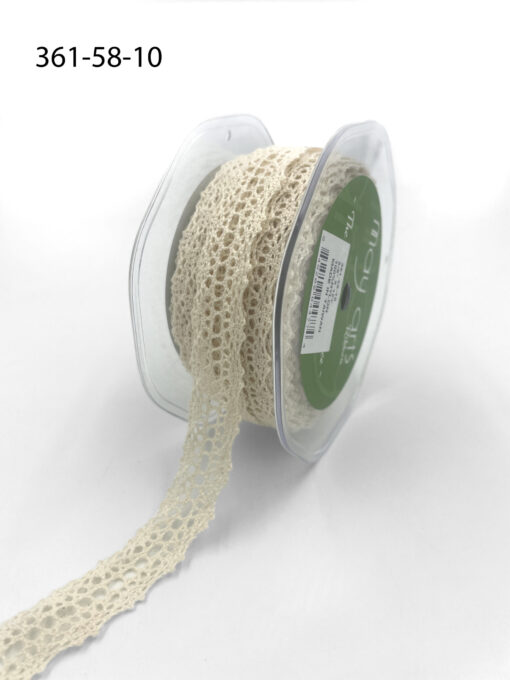 Ivory 5/8 Inch Crochet Ribbon